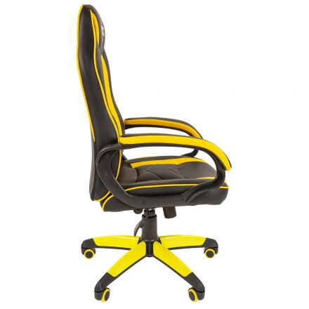 Кресло VT_EChair Easy Game-687 TPU кожзам черный/желтый пластик Кресло VT_EChair Easy Game-687 TPU кожзам черный/желтый пластик