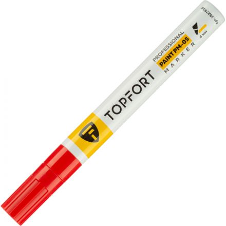 Маркер лаковый TOPFORT Paint 4 мм красный