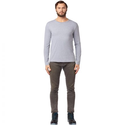 Футболка (160 г.) с длинным рукавом сер.(XXL)