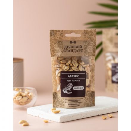 Арахис Деловой стандарт жареный соленый 50гх12шт/уп