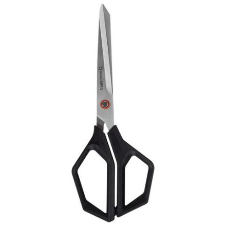 Ножницы BRAUBERG "Super black" 220 мм, черные, 3-сторонняя заточка, ручки из ABS-пластика, 238855 Ножницы BRAUBERG "Super black" 220 мм, черные, 3-сторонняя заточка, ручки из ABS-пластика, 238855
