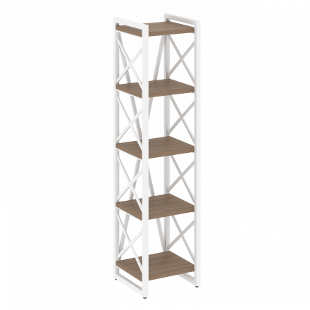 Loft Стеллаж на регулируемых опорах-5 полок VR.L-MST.O-5.4 Дуб аризона/Белый металл 400*400*1650 Loft Стеллаж на регулируемых опорах-5 полок VR.L-MST.O-5.4 Дуб аризона/Белый металл 400*400*1650