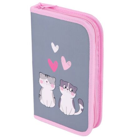 Пенал ЮНЛАНДИЯ, 1 отделение, картон с эффектом soft-touch, 19х11 см, "Sweet whiskers", 272261 Пенал ЮНЛАНДИЯ, 1 отделение, картон с эффектом soft-touch, 19х11 см, "Sweet whiskers", 272261