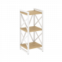 Loft Стеллаж на регулируемых опорах-3 полки VR.L-MST.O-3.4 Тиквуд светлый/Белый металл 400*400*910