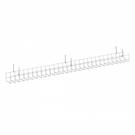 Кабель-канал сетчатый узкий KK-S-140U Серый металл 1405*131*154