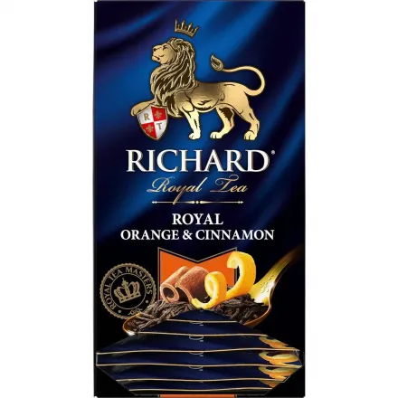 Чай чёрный Richard Royal Orange&Cinnamon, 25 пакетиков, 14143