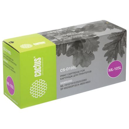 Картридж лазерный CACTUS (CS-D105L) для SAMSUNG ML-1910/SCX4600/4623F/FN, ресурс 2500 стр. Картридж лазерный CACTUS (CS-D105L) для SAMSUNG ML-1910/SCX4600/4623F/FN, ресурс 2500 стр.