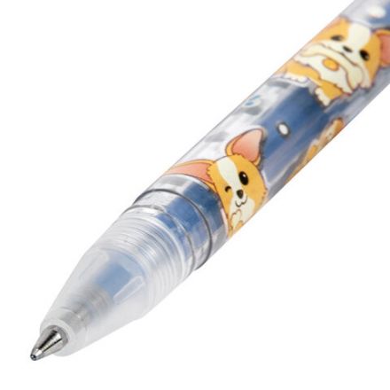 Ручки гелевые BRAUBERG KIDS "CUTE ANIMALS", НАБОР 24 ЦВЕТА, корпус с печатью, узел 1 мм, линия письма 0,7 мм, 144447