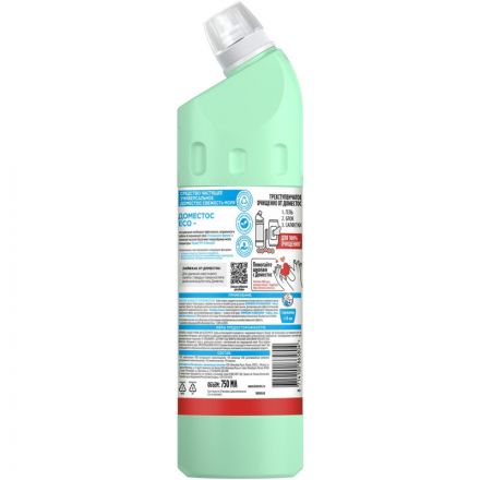 Средство для сантехники DOMESTOS ECO АНТИ НАЛЕТ, Свежесть Моря 750мл