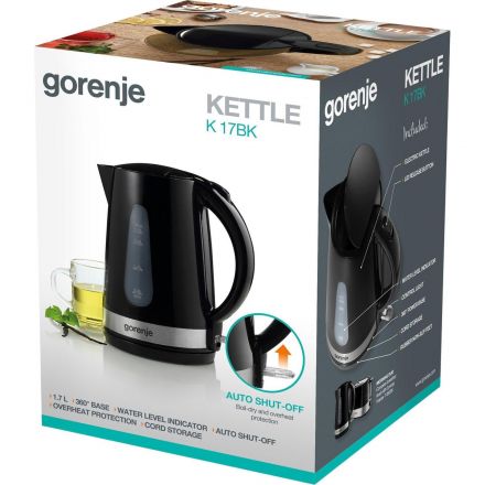 Чайник Gorenje K17BK,1,7л,2200ВТ Чайник Gorenje K17BK,1,7л,2200ВТ